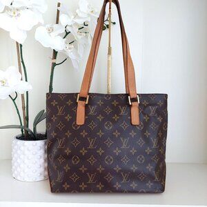Louis Vuitton Cabas Piano Brown Monogram Canvas Tote Shoulder Bag
